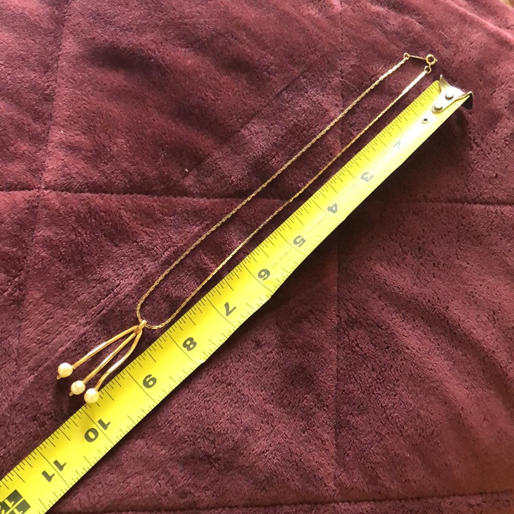 Vintage Napier Faux Pearl Necklace and Bracelet w/Intertwined Chains - Picture 10 of 13